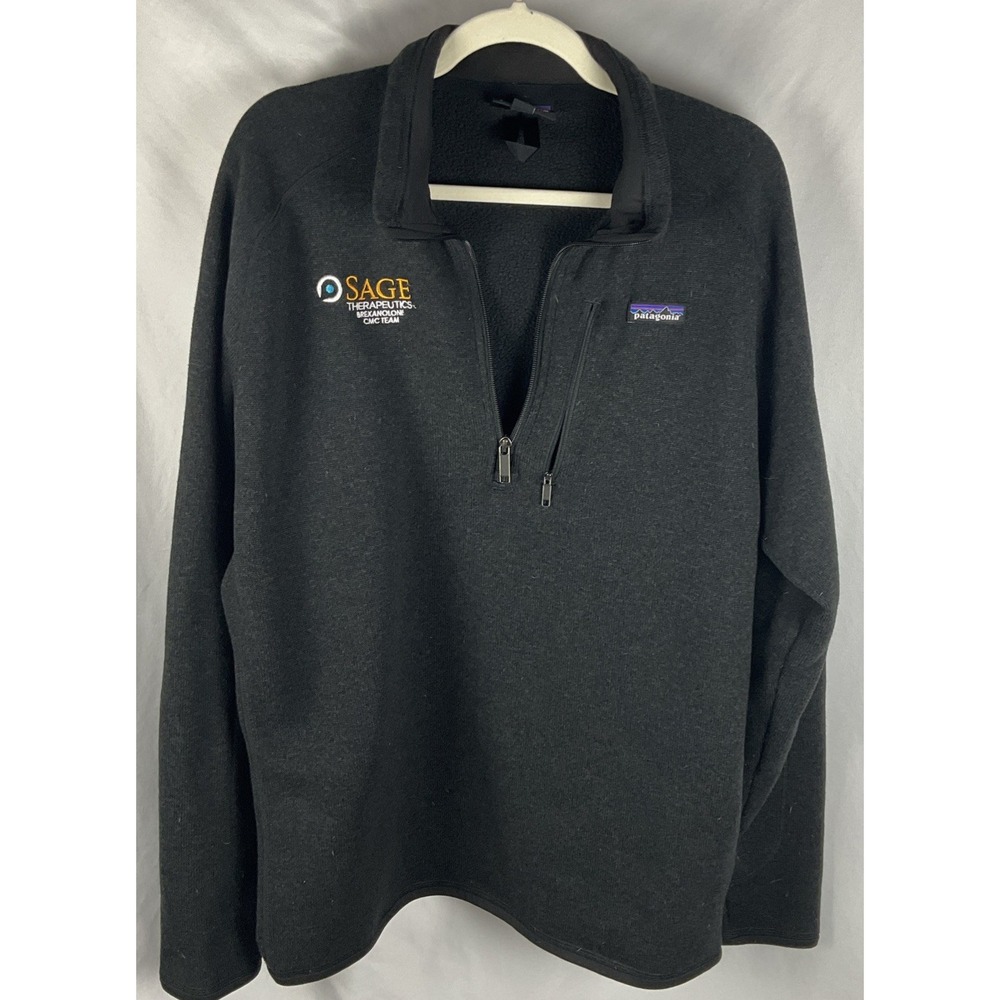 Patagonia Better Sweater Mens XL Black 1/4 Zip Fleece Pullover Outdoor Jacket